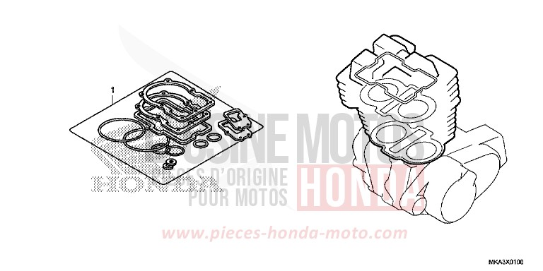 DICHTUNG SATZ A von NC750X "Meca" GLINT WAVE BLUE METALLIC (B197) von 2018